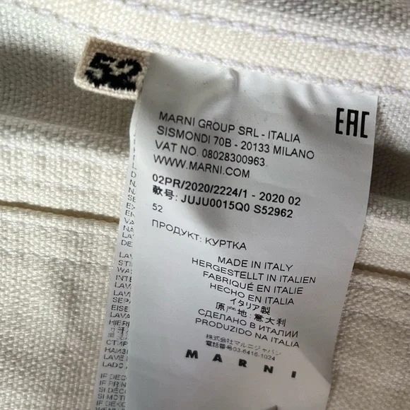 Marni Canvas Utility Work Jacket - EU 52/US 42 (Fits L-XL) - Picture 12 of 13